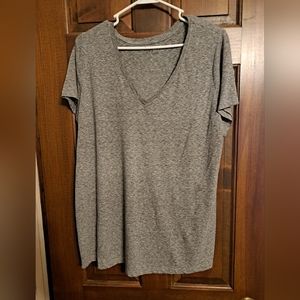 Ava*Viv sz 1X light gray short.sleeve tee